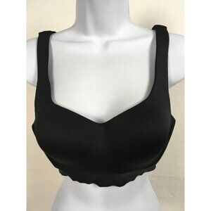 Crane Sports Bra Women Size S 34B to 36C Black Back Close Wireless Lined
